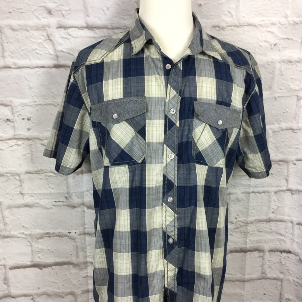 Bean and Bones Men’s 2XL Blue Plaid Shirt